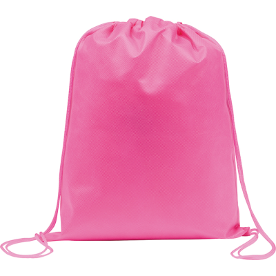 Picture of RAINHAM DRAWSTRING BACKPACK RUCKSACK BAG in Pink.