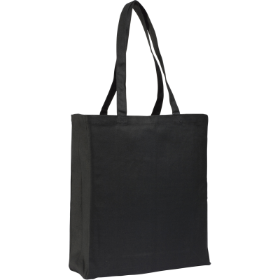 Picture of ALLINGTON ECO 12OZ COTTON CANVAS SHOPPER TOTE in Black.