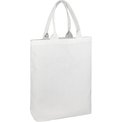 Picture of BUCKLAND ECO 10OZ COTTON CANVAS SHOPPER TOTE in White.