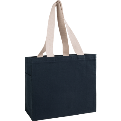 Picture of CRANBROOK ECO 10OZ COTTON CANVAS TOTE SHOPPER in Blue Navy
