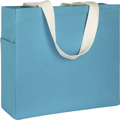 Picture of CRANBROOK ECO 10OZ COTTON CANVAS TOTE SHOPPER in Blue Medium.