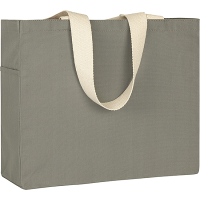 Picture of CRANBROOK ECO 10OZ COTTON CANVAS TOTE SHOPPER in Grey