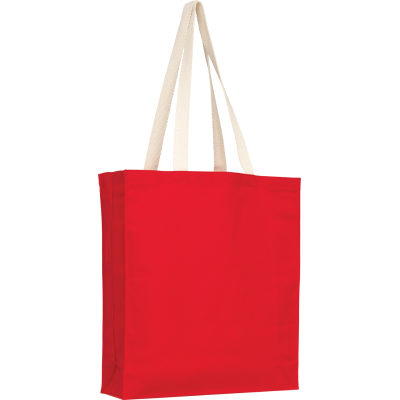 Picture of AYLESHAM ECO 8OZ COTTON CANVAS SHOPPER TOTE in Red.