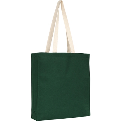 Picture of AYLESHAM ECO 8OZ COTTON CANVAS SHOPPER TOTE in Forest Green.