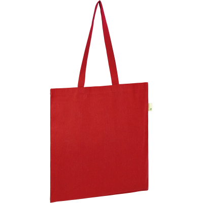 SEABROOK ECO 5OZ RECYCLED COTTON TOTE in Red.