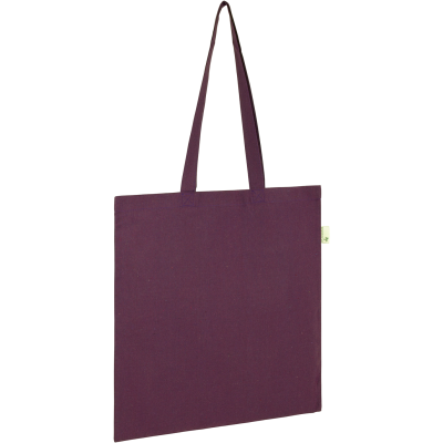SEABROOK ECO 5OZ RECYCLED COTTON TOTE in Purple.
