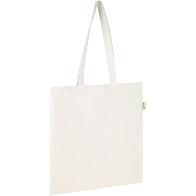 SEABROOK ECO 5OZ RECYCLED COTTON TOTE in White.