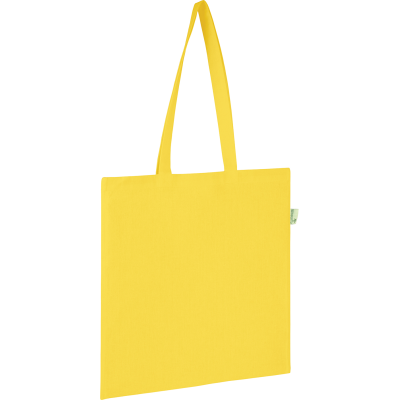 SEABROOK ECO 5OZ RECYCLED COTTON TOTE in Yellow.