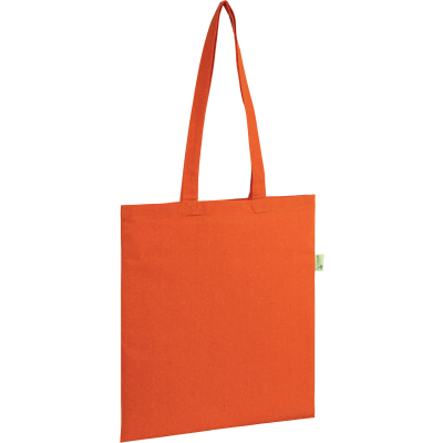 Picture of SEABROOK ECO 5OZ RECYCLED COTTON TOTE in Orange.