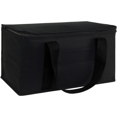 Picture of MARDEN ECO 12 CAN COTTON COOL BAG in Black.