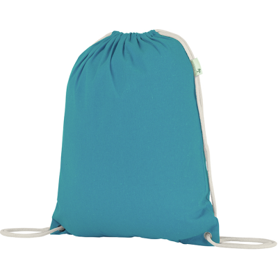 Picture of SEABROOK ECO RECYCLED DRAWSTRING BAG in Blue Bright.