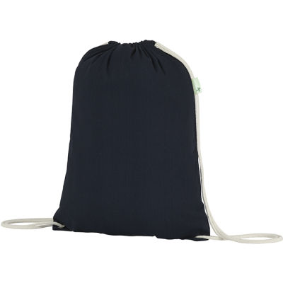 Picture of SEABROOK ECO RECYCLED DRAWSTRING BAG in Blue Navy.