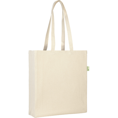 Picture of DYMCHURCH RECYCLED 10OZ COTTON SHOPPER TOTE in Natural.