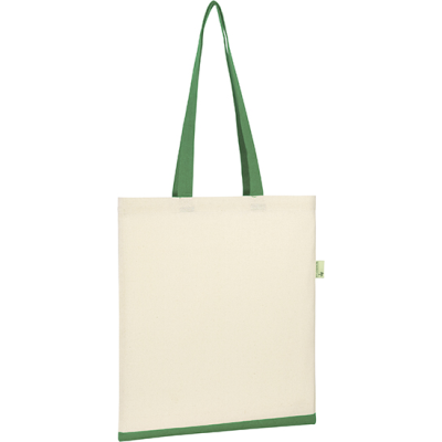 Picture of MAIDSTONE 5OZ RECYCLED COTTON SHOPPER TOTE in Natural Green.