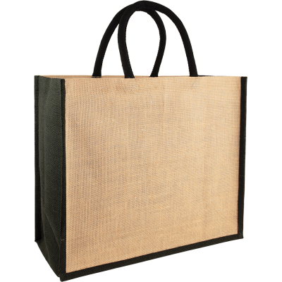 Picture of YALDING ECO JUTE SHOPPER TOTE in Natural Black