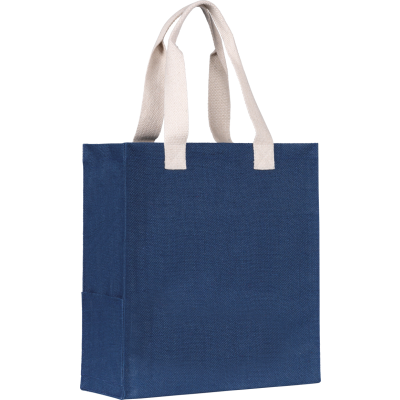 Picture of DARGATE ECO JUTE TOTE BAG in Blue Navy