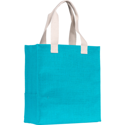 Picture of DARGATE ECO JUTE TOTE BAG in Blue Bright