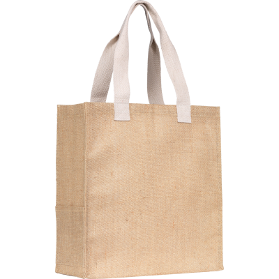 Picture of DARGATE ECO JUTE TOTE BAG in Natural.