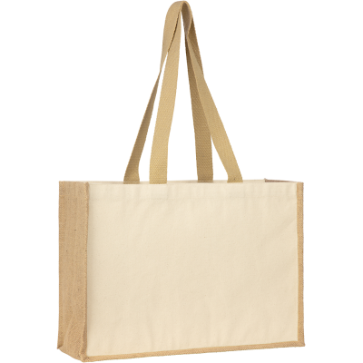 Picture of BROOKLAND ECO JUTE 10OZ CANVAS TOTE SHOPPER in Natural.
