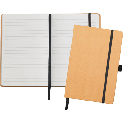 Picture of BROADSTAIRS ECO A5 KRAFT PAPER NOTE BOOK in Nat Black.
