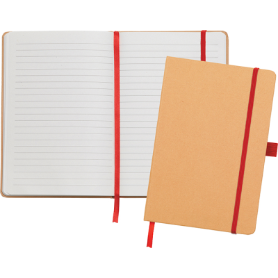Picture of BROADSTAIRS ECO A5 KRAFT PAPER NOTE BOOK in Nat Red