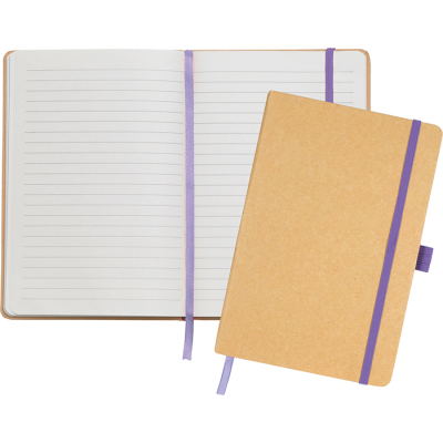 Picture of BROADSTAIRS ECO A5 KRAFT PAPER NOTE BOOK in Nat Purple.