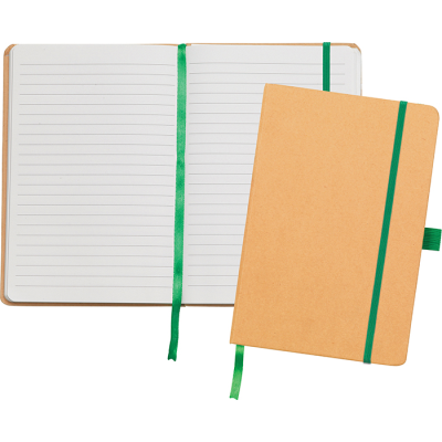 Picture of BROADSTAIRS ECO A5 KRAFT PAPER NOTE BOOK in Nat Green