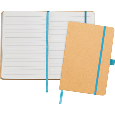 Picture of BROADSTAIRS ECO A5 KRAFT PAPER NOTE BOOK in Nat Cyan