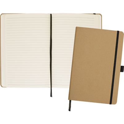 Picture of BROADSTAIRS ECO A5 KRAFT PAPER NOTE BOOK in Dark Natural Black.