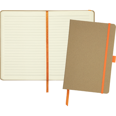 Picture of BROADSTAIRS ECO A5 KRAFT PAPER NOTE BOOK in Dark Natural Orange