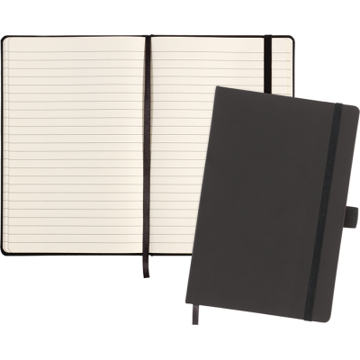 Picture of LAMBERHURST RECYCLED A5 NOTE BOOK in Black