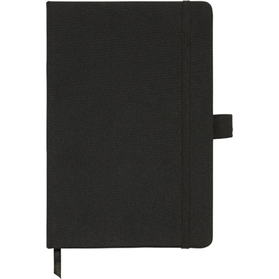 Picture of DOVER A5 ECO RECYCLED NOTE BOOK in Black.