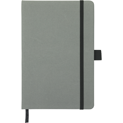 Picture of DOVER A5 ECO RECYCLED NOTE BOOK in Grey.