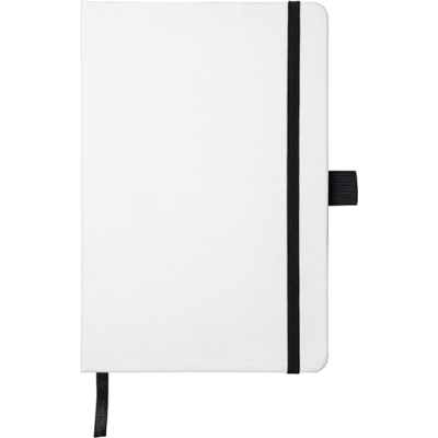 Picture of DOVER A5 ECO RECYCLED NOTE BOOK in White.