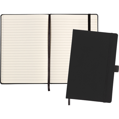 Picture of HEADCORN CORN BONDED LEATHER A5 NOTE BOOK in Black.