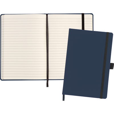 Picture of HEADCORN CORN BONDED LEATHER A5 NOTE BOOK in Navy Blue.