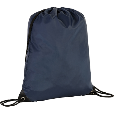 Picture of EYNSFORD RECYCLED RPET DRAWSTRING BACKPACK RUCKSACK BAG in Navy.