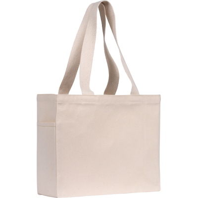 Picture of CRANBROOK 10OZ RECYCLED COTTON CANVAS TOTE SHOPPER in Natural.