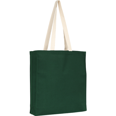Picture of AYLESHAM RECYCLED 8OZ COTTON CANVAS SHOPPER TOTE in Forest Green