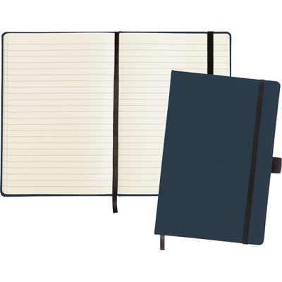 Picture of SUNDRIDGE ECO A5 RECYCLED PU NOTE BOOK in Navy