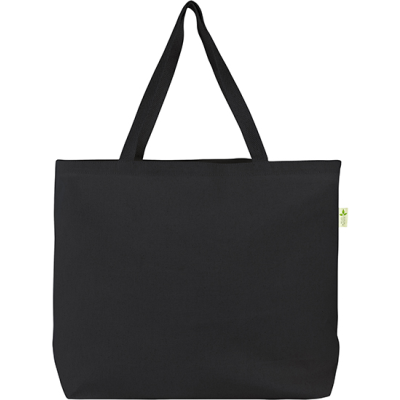 Picture of HARVEL ECO 10OZ RECYCLED (340GSM) COTTON BIG TOTE in Black