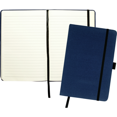 Picture of DOWNSWOOD A5 ECO RECYCLED COTTON NOTE BOOK in Blue Navy.