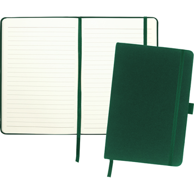 Picture of DOWNSWOOD A5 ECO RECYCLED COTTON NOTE BOOK in Forest Green