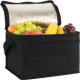 Picture of MARDEN ECO 6 CAN 8OZ RECYCLED COTTON COOL BAG in Black