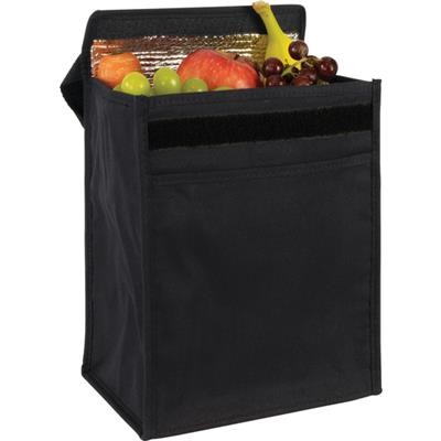 Picture of MARDEN ECO 8OZ RECYCLED COTTON LUNCH COOLER in Black