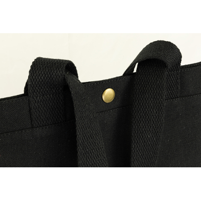 Picture of CHEVENING ECO 12OZ RECYCLED COTTON TOTE in Black.