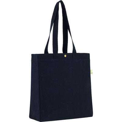 Picture of CHEVENING ECO 12OZ RECYCLED COTTON TOTE in Navy.
