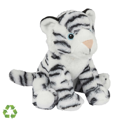 Picture of RECYCLED WHITE TIGER SOFT TOY.