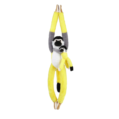 Picture of HANGING SQUIRREL MONKEY WITH BABY SOFT TOY.
