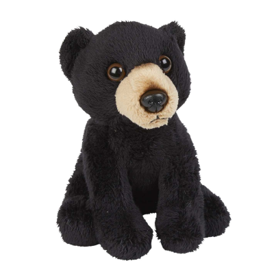 Picture of BLACK BEAR SOFT TOY.